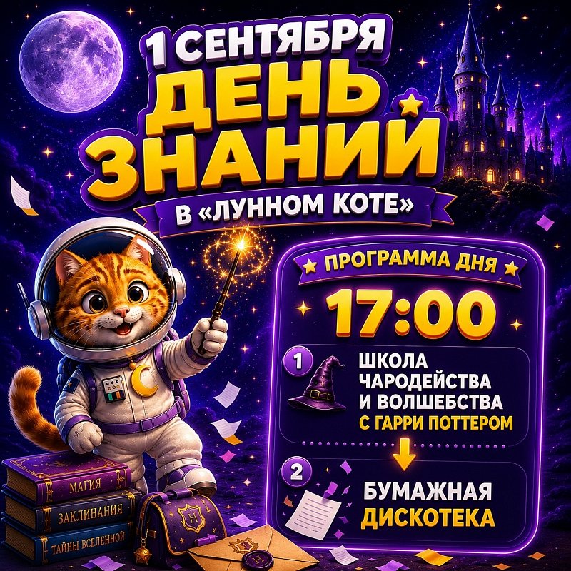1 сентября в "Лунном коте"